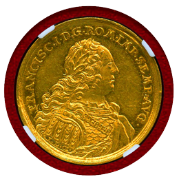 ドイツ レーゲンスブルク ND(1745-65) 1ダカット 金貨 都市景観 NGC MS61