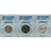 【SOLD】イギリス 銀メダル 3枚セット ヴィクトリア/エドワード7世/ジョージ5世 PCGS