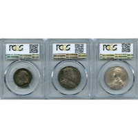 【SOLD】イギリス 銀メダル 3枚セット ヴィクトリア/エドワード7世/ジョージ5世 PCGS
