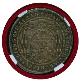 【SOLD】オーストリア ザルツブルク 1707年 1/2ターラー 銀貨 NGC MS65