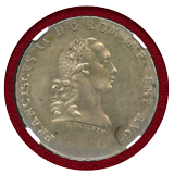 【SOLD】 ドイツ 1793年 ターラー銀貨 レーゲンスブルク都市景観 フランツ2世 MS62