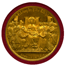 【SOLD】ドイツ 1880年 ギルトブロンズメダル ケルン大聖堂完成記念 NGC MS62