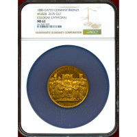 【SOLD】ドイツ 1880年 ギルトブロンズメダル ケルン大聖堂完成記念 NGC MS62