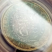 イギリス 1817年 1/2クラウン 銀貨 ジョージ3世 PCGS MS65