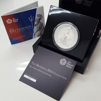 イギリス 2014年 10ポンド(5オンス) 銀貨 プルーフ ブリタニア