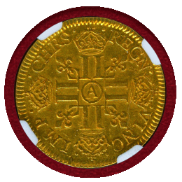 【SOLD】フランス 1642A ルイドール 金貨 ルイ13世 NGC MS61