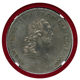 【SOLD】ドイツ レーゲンスブルク 1792年 ターラー 銀貨 都市景観 NGC AU55