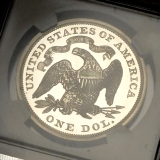 アメリカ 1869年 $1 銀貨 シーテッドリバティ NGC PF63CAMEO