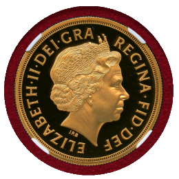 イギリス 2002年 5ポンド 金貨 エリザベス2世 ゴールデンジュビリー NGC PF70UC
