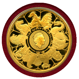 イギリス 2021年 £100 金貨 PROOF クイーンズビースト コンプリーター