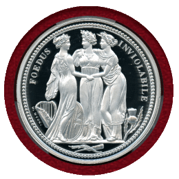 オルダニー 2020年 25ポンド(5oz) 銀貨 スリーグレイセス PCGS PR70DCAM