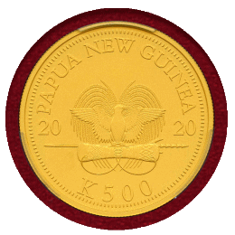 パプアニューギニア 2020年 500キナ 金貨 極楽鳥 PCGS PR70Matte