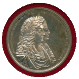 【SOLD】英領タークスカイコス 1971年 銀メダル リストライク ジェームズ2世とメアリー