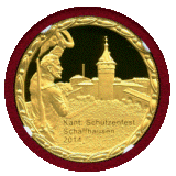 スイス 現代射撃祭 2014年 500フラン 金貨 シャフハウゼン NGC PF70UC