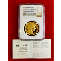 フランス 2000年 100フラン 金貨 マリアンヌ NGC PF69UC