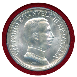 【SOLD】イタリア 1915R 2リレ 銀貨 エマヌエレ3世 クァドリガ PCGS MS64