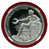 スイス 現代射撃祭 2016年 50フラン 銀貨 ティチーノ NGC PF70UC