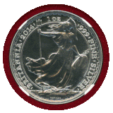 イギリス 2014年 2ポンド 銀貨 ブリタニア NGC MS69PL ER