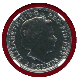 イギリス 2014年 2ポンド 銀貨 ブリタニア NGC MS69PL ER
