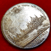 【SOLD】ドイツ ニュルンベルク 1736PGN ターラー 銀貨 都市景観 PCGS MS62