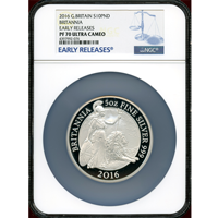 イギリス 2016年 10ポンド 銀貨 ブリタニア NGC PF70UC ER