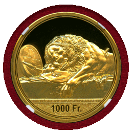 【SOLD】スイス 現代射撃祭 2021年 1000フラン 金貨 ルツェルン NGC PF70UC