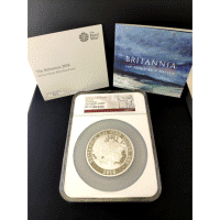 【SOLD】イギリス 2018年 ￡10(5オンス) 銀貨 ブリタニア NGC PF70UC FR