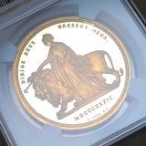 中国 1996年 ギルトメダル ウナとライオン NGC MS69