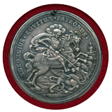 【SOLD】ハンガリー ND 銀メダルセント・ジョージ竜退治とキリスト一行 PCGS AUD
