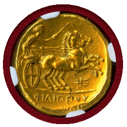 【SOLD】マケドニア王国 (紀元前359-336) ピリッポス2世 ステーター 金貨 Ch AU