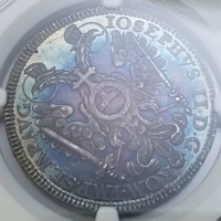 ドイツ ニュルンベルク 1766SR  1/2ターラー 銀貨 双頭の鷲 NGC MS64