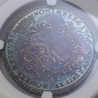 ドイツ ニュルンベルク 1766SR  1/2ターラー 銀貨 双頭の鷲 NGC MS64