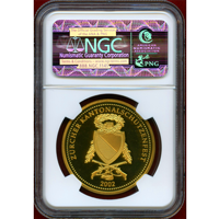 【SOLD】スイス 現代射撃祭 2002年 500フラン 金貨 ウナとライオン NGC PF68UC