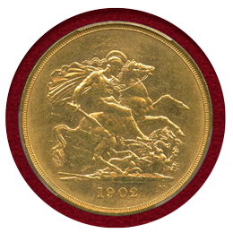 【SOLD】イギリス 1902年 5ポンド 金貨 エドワード7世 PCGS AU55