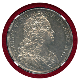 ドイツ ニュルンベルク 1721PGN ターラー 銀貨 都市景観 NGC MS61