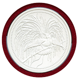 パプアニューギニア 2020年 20キナ 銀貨 極楽鳥 PCGS PR70Matte FDI