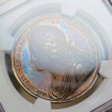 イギリス 1727年 銀メダル ジョージ2世戴冠式 NGC MS62