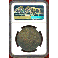 イギリス 1887年 2フローリン 銀貨 ヴィクトリア ジュビリーヘッド NGC MS63