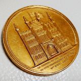 イギリス 1837年 銅メダル ギルト ヴィクトリア女王ロンドンシティ訪問記念