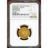 ドイツ ニュルンベルク UNDATED ダカット金メダル 神の洗礼 NGC AU DETAILS