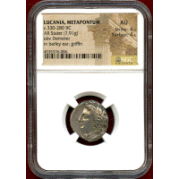 【SOLD】古代ギリシャ ルカニア メタポンタム 紀元前330-280 ステーター 銀貨 AU