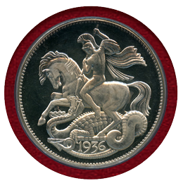 【SOLD】イギリス (1936年) ファンタジー クラウン 銀貨 エドワード8世 PR66CAM