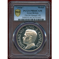 【SOLD】イギリス (1936年) ファンタジー クラウン 銀貨 エドワード8世 PR66CAM