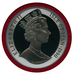 マン島 1990年 5クラウン 銀貨 ペニーブラック切手150周年記念 NGC GEM PROOF