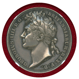 【SOLD】イギリス 1821年 銀メダル ジョージ4世 戴冠記念 NGC MS61