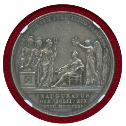 【SOLD】イギリス 1821年 銀メダル ジョージ4世 戴冠記念 NGC MS61