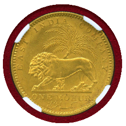 【SOLD】英領インド 1841(C) モハール 金貨 ヴィクトリア NGC MS61