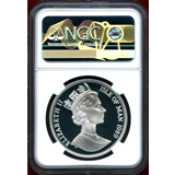 マン島 1989年 クラウン プルーフ銀貨 キャットコイン ペルシアン NGC PF69UCAM