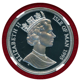 マン島 1995年 クラウン プルーフ銀貨 キャットコイン ターキッシュ NGC PF69UCAM