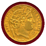 フランス 1851A 20フラン 金貨 セレス